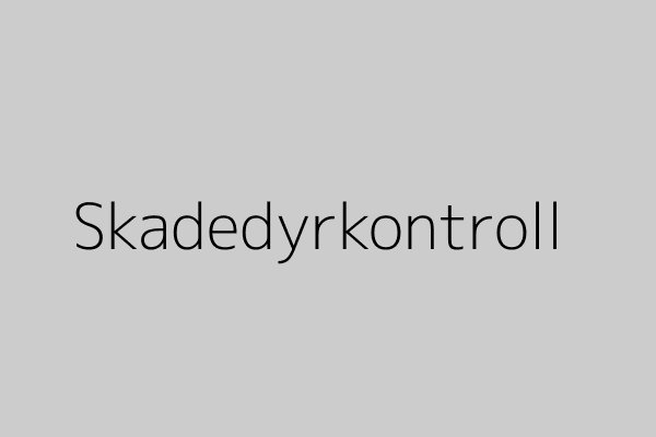 Skadedyrkontroll